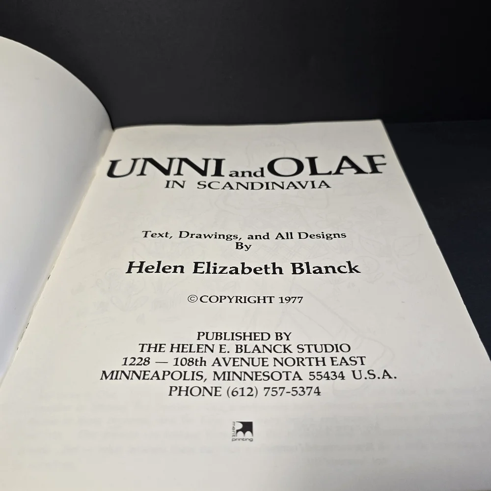 Vintage Helen Elizabeth Blanck Unni and Olaf in Scandinavia New